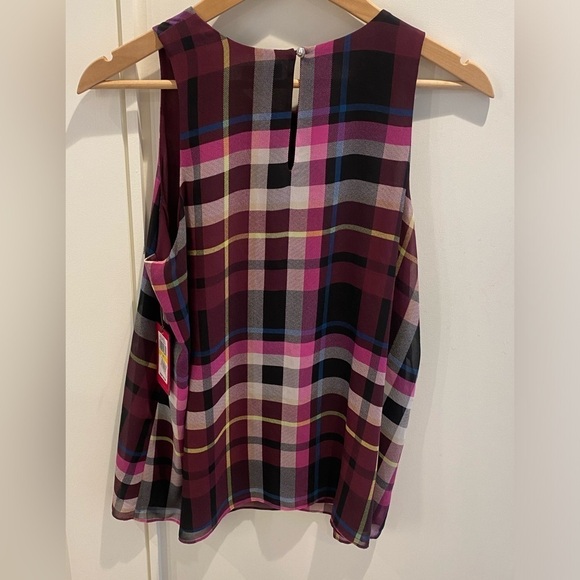 NWT WOMENS PLAID SWING TANK TOP IN MULTI - Picture 3 of 4